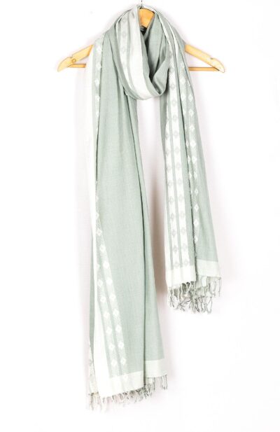 Handwoven Grey Cotton Scarf