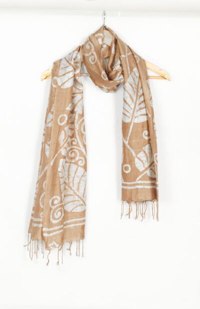 Tussar Silk Multi Dupatta with Batik Print