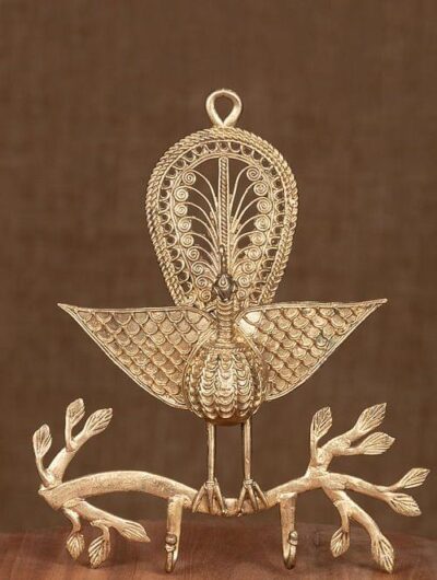 Dokra Key Hanger Peacock