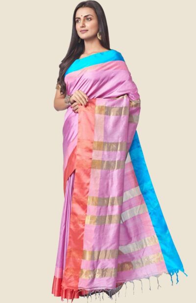 Garod Silk Saree Pink