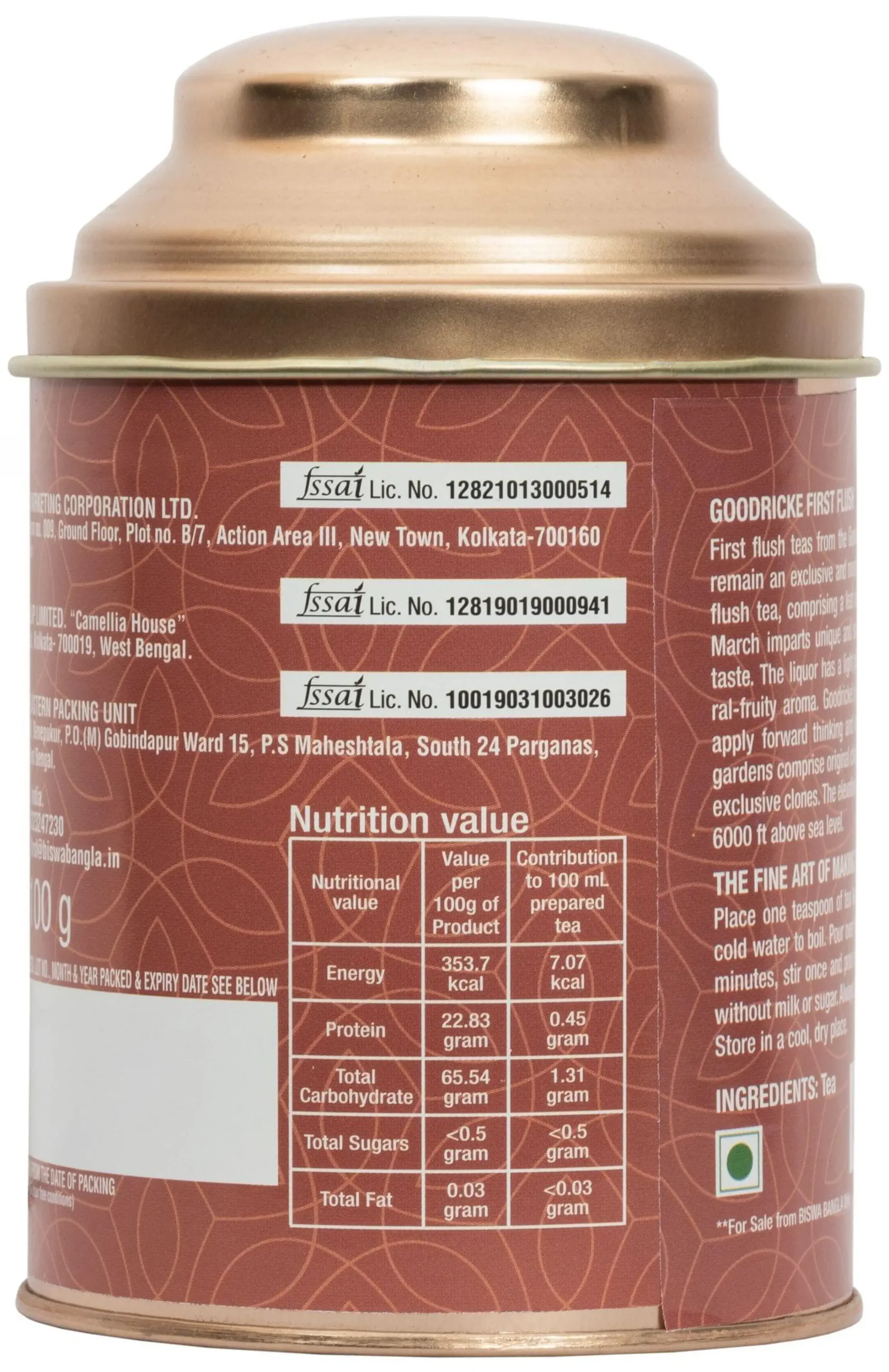 100g 1st Flush Darjeeling Tea from Goodricke Tea Garden - Image 3