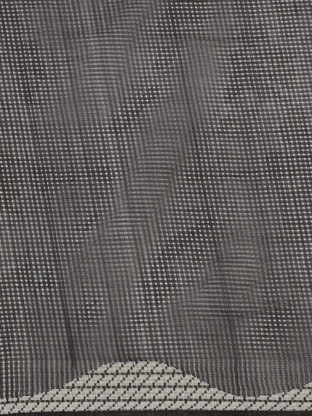 Handwoven Black Jamdani Silk Saree - Image 3