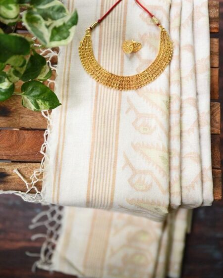 Cotton Jamdani saree - Image 4