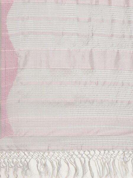 Handwoven Grey Jamdani Silk Saree - Image 2