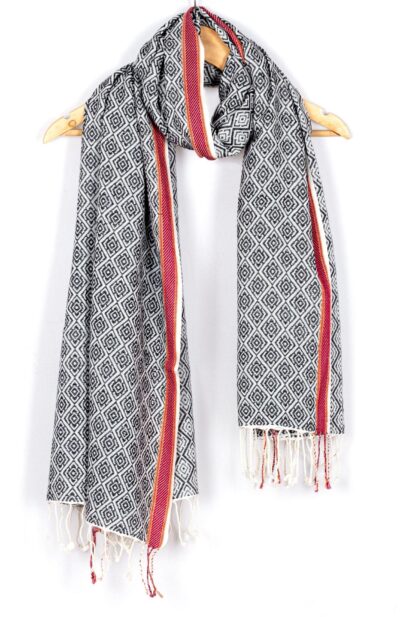 Handwoven Jaquard Design Cotton Scarf