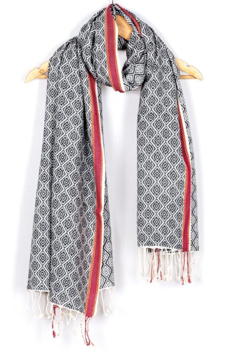 Handwoven Jaquard Design Cotton Scarf