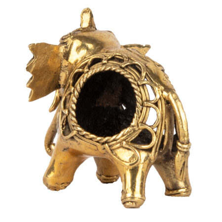 Dokra Elephant Napkin Holder - Image 3