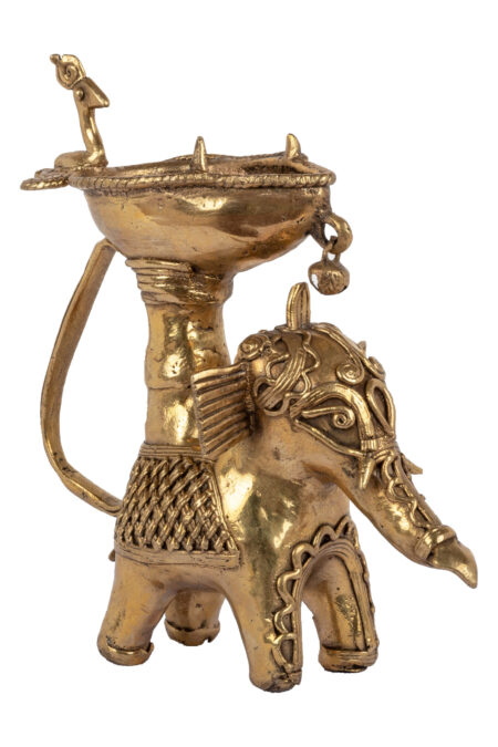 Dokra Utility - Diya Elephant - Image 2