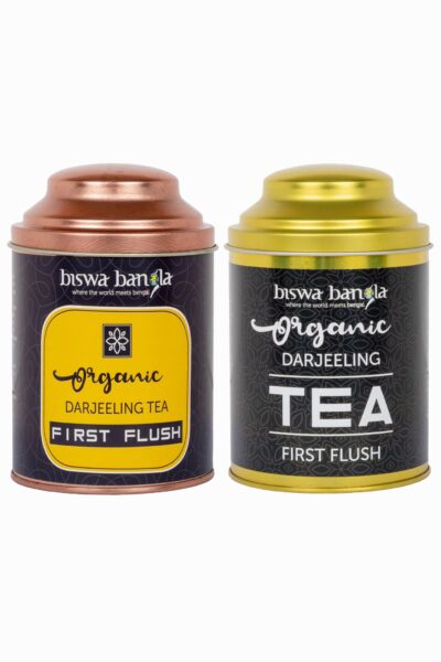 200g First Flush from Makaibari & Happy Valley tea gardens - Set of 2 Caddies (100g per caddy)