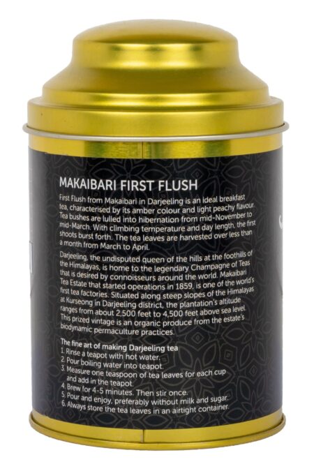 200g First Flush from Makaibari & Happy Valley tea gardens - Set of 2 Caddies (100g per caddy) - Image 2
