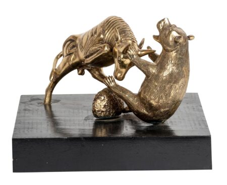 Dokra Table Top Bull Bear - Image 2