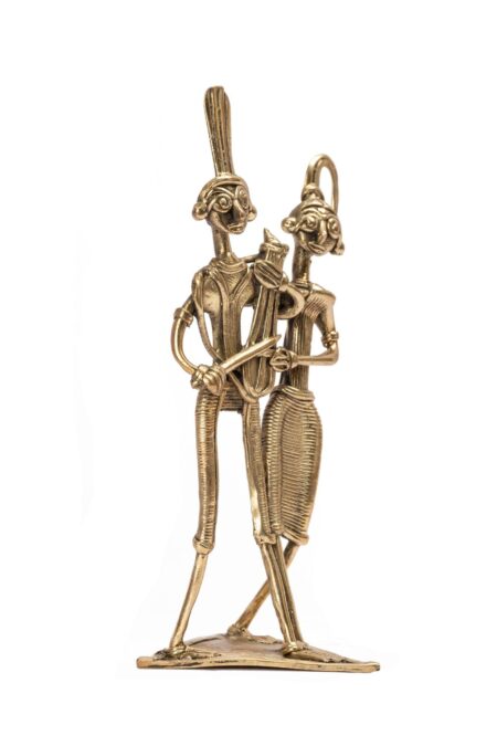 Dokra table-top Tribal Couple - Image 2
