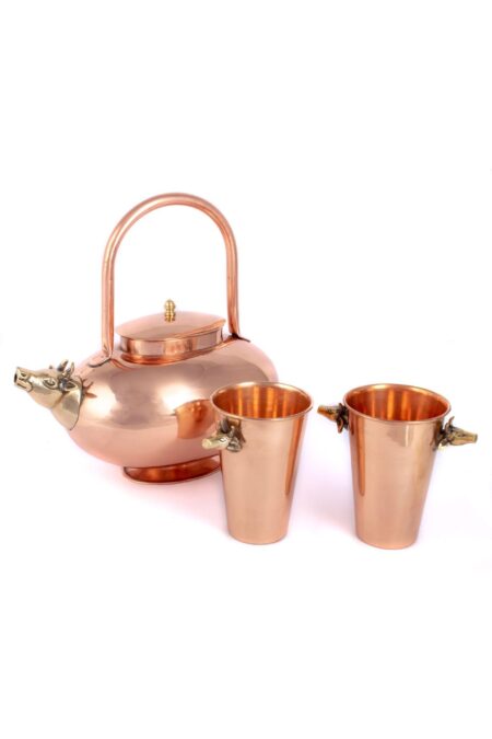 Copper Glass Vessel Set Cow