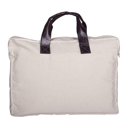 Canvas Laptop Bag With Leather Handle - Image 2