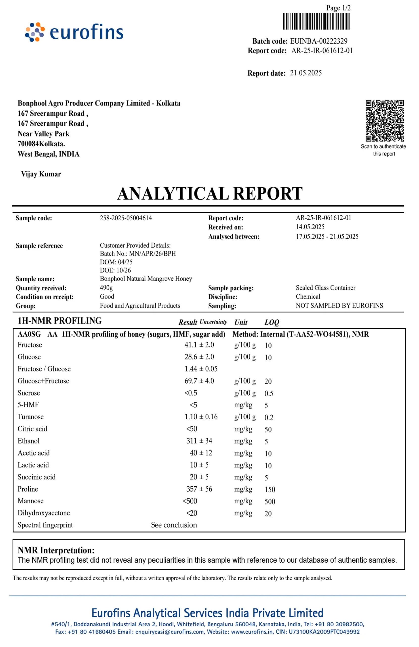 490g NMR-Tested Pure Authentic Mangrove Honey from Sundarban - Image 4