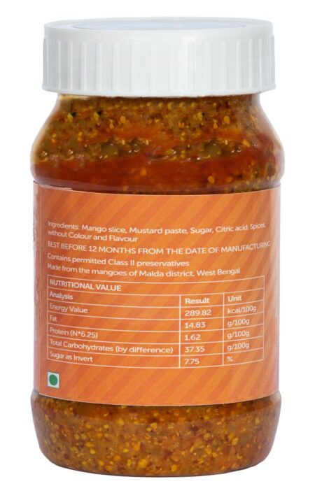 800g Aam Kasundi (Mango-Mustard Sauce / Pickle) - Sour - set of four packs - Image 2
