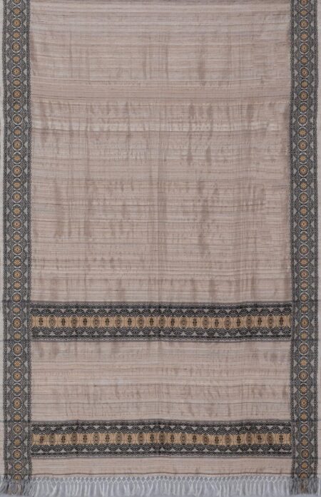 Handwoven Tussar Silk Gicha Saree - Image 4