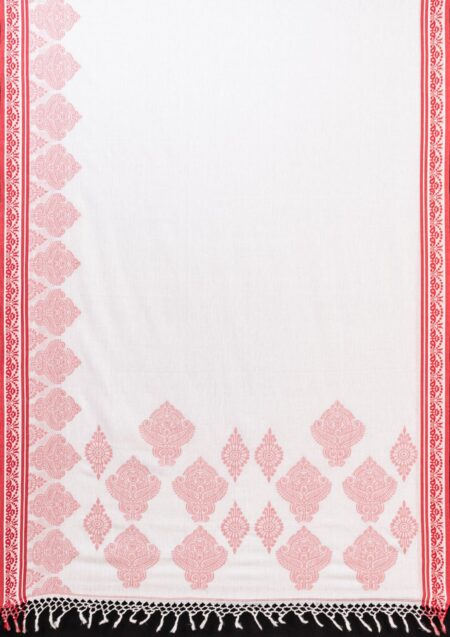Tangail Cotton Saree With Tassel - Image 5