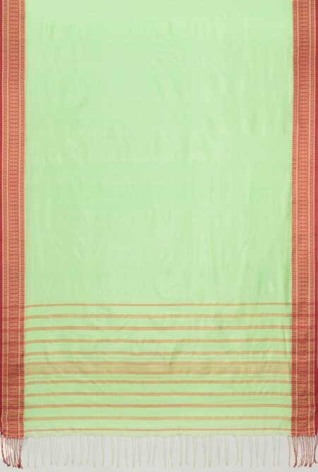 Green Santipuri woven in Silk - Image 4