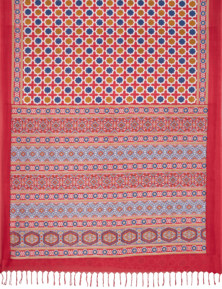 Printed Cotton Saree - Image 4