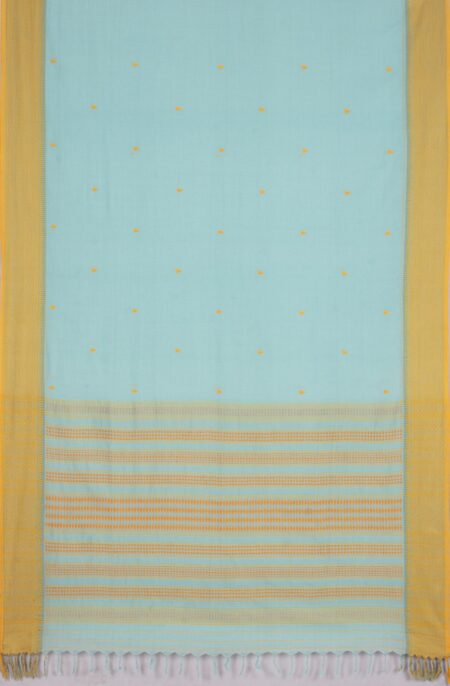 Handwoven Begumpuri Cotton Saree with Tassel - Image 4