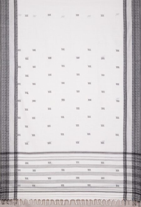 Handwoven Dhaniakhali Cotton Saree - Image 4