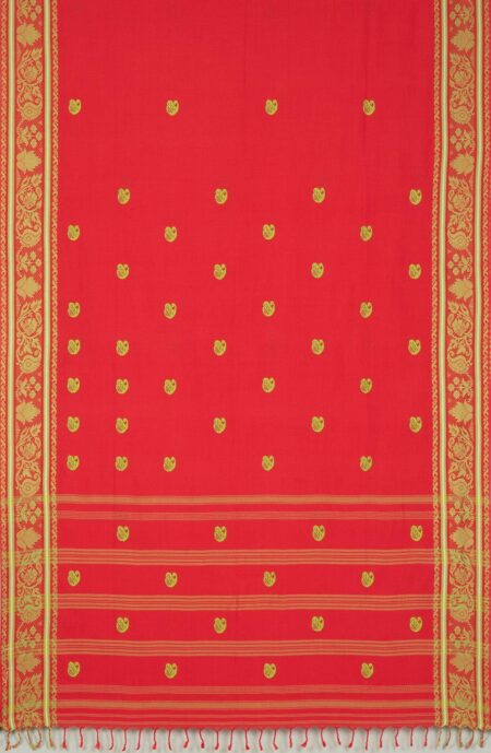 Handwoven Dhaniakhali Cotton Saree - Image 4