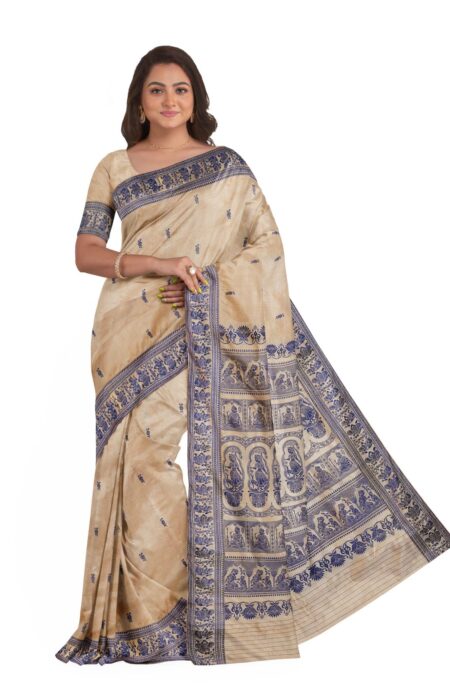 Baluchari Silk Saree Beige