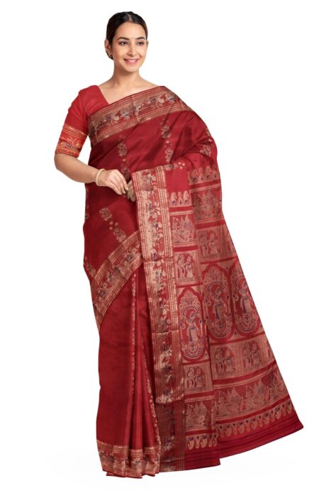 Baluchari Silk Saree Red