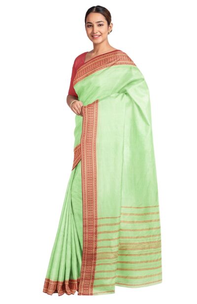Green Santipuri woven in Silk