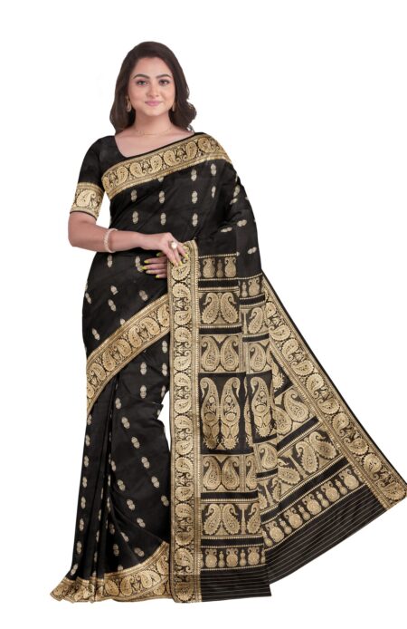 Baluchari Silk Saree Black