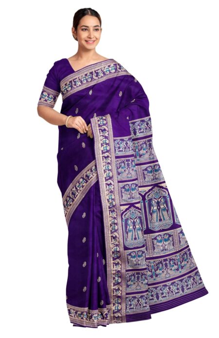 Baluchari Silk Saree Blue