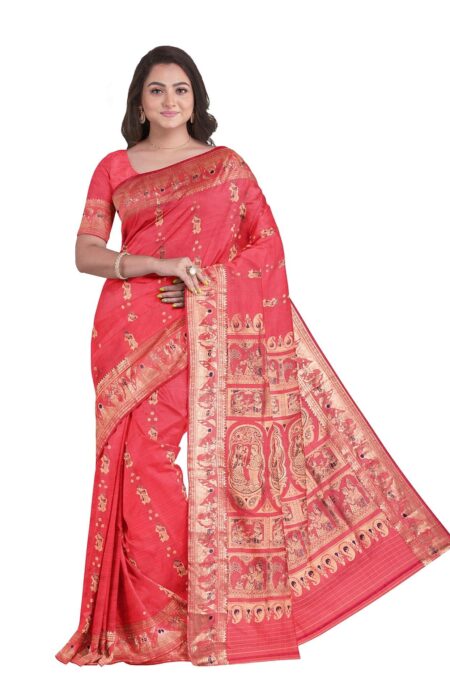 Swarnachari Silk Saree - Red