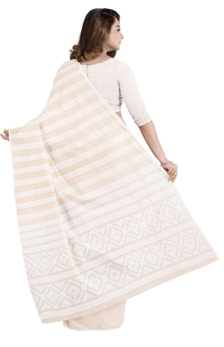 Tangail Cotton Saree With Tassel - Image 3