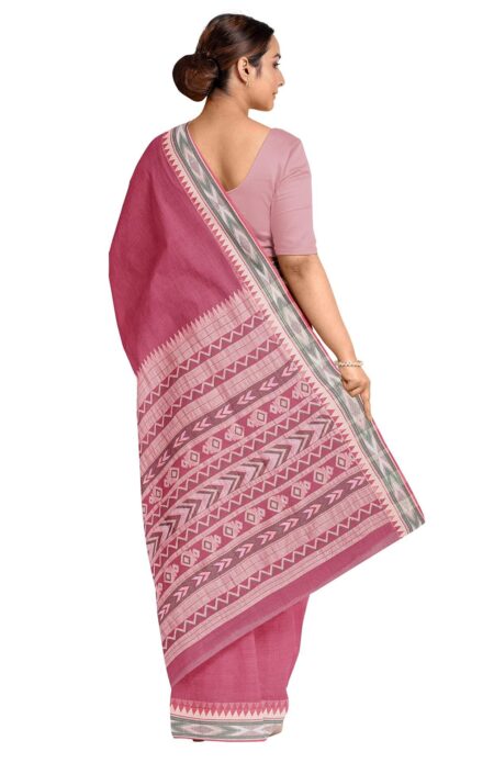 Tangail Cotton Saree With Tassel - Image 2