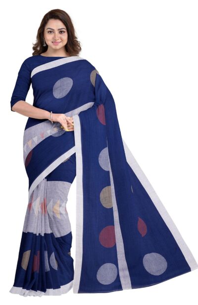 Tangail Cotton Saree With Tassel