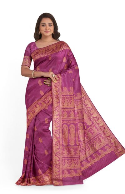 Baluchari Silk Saree Pink