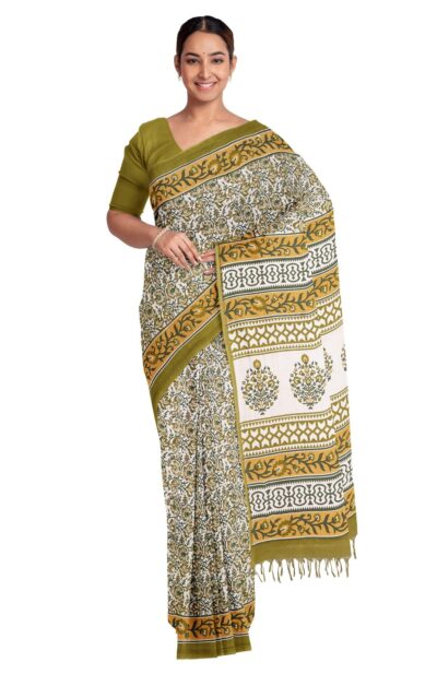 Ethnic Printed Cotton Saree