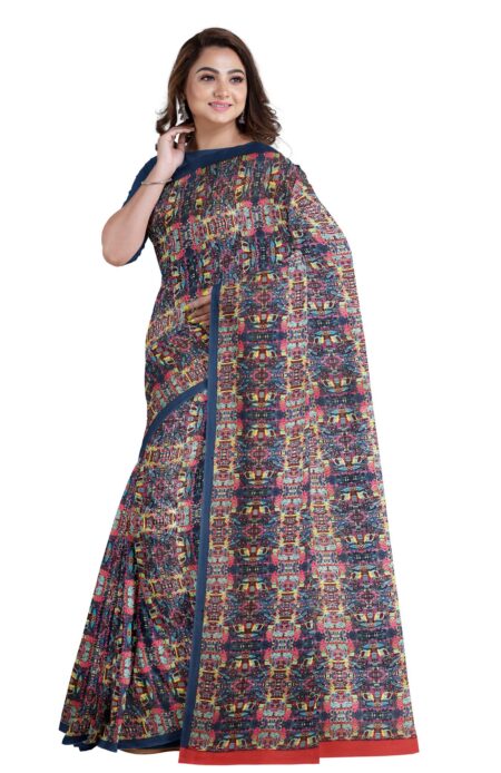 Printed Cotton Saree - Image 3