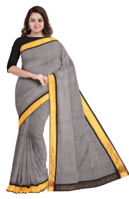 Tangail Cotton Silk Saree with Tassel