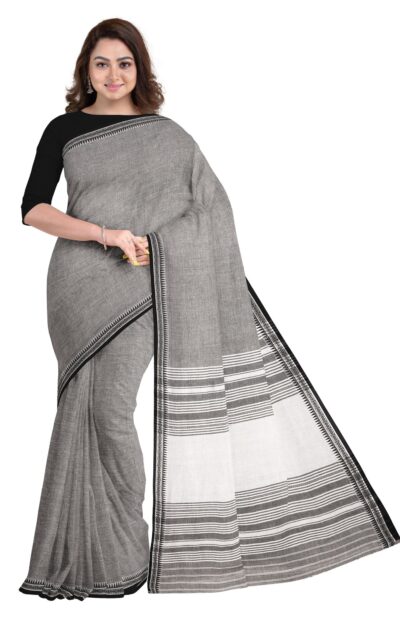 Handwoven Begumpuri Cotton Saree with Tassel