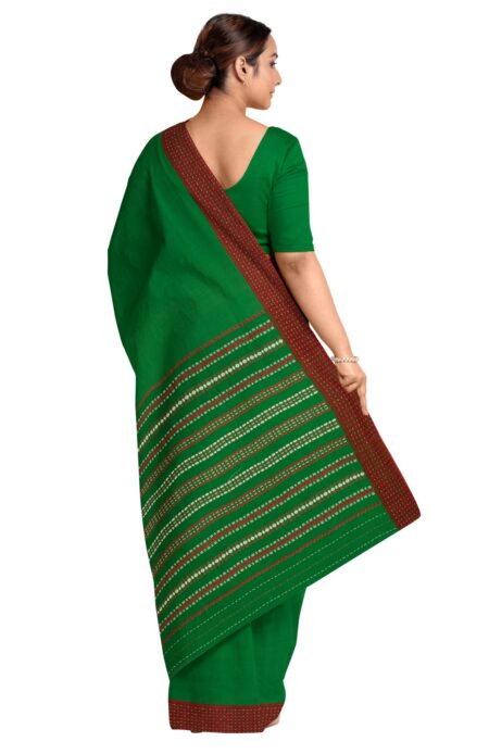 Handwoven Begumpuri Cotton Saree with Tassel - Image 2