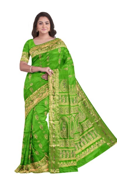 Swarnachari Silk Saree - Green