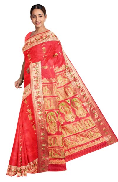 Swarnachari Silk Saree - Red