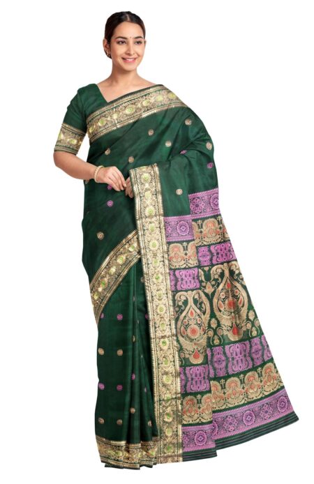 Baluchari Silk Saree - Green