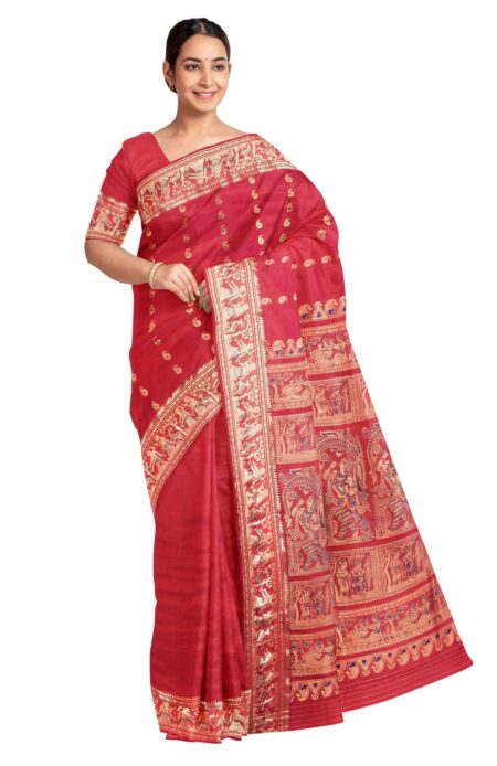 Baluchari Silk Saree - Red