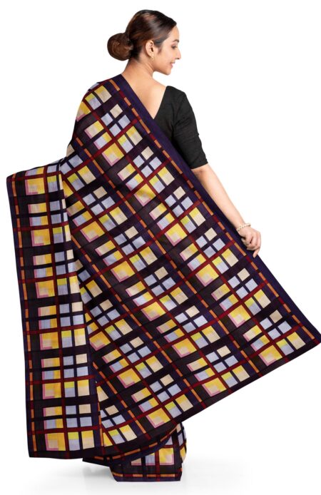 Printed Silk Saree - Image 3