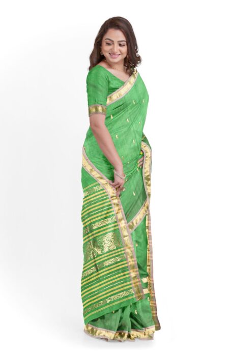 Garod Silk Saree - Green - Image 2