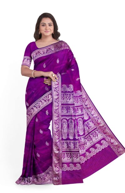 Baluchari Silk Saree Purple