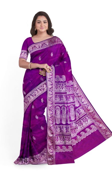 Baluchari Silk Saree Purple